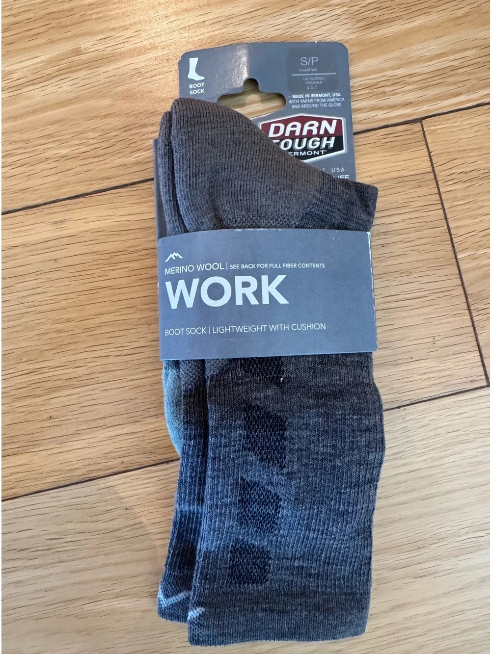 New Darn Tough Women's Emma Claire Boot Lightweight wool blend Work Socks Sz S